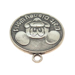 DISNEY 925 Sterling Silver Vintage Walt Disney World Mickey Mouse Pendant immagine 6