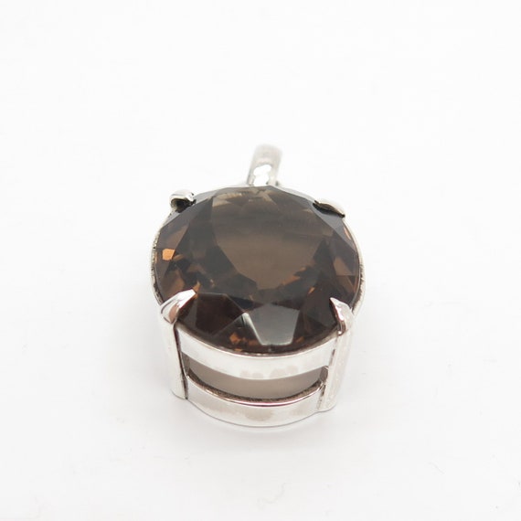 925 Sterling Silver Vintage Real Smoky Quartz Gem… - image 5