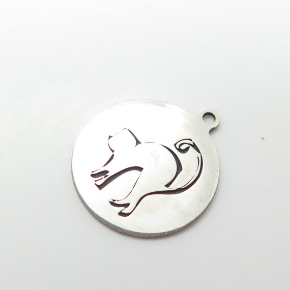 925 Sterling Silver USA Two In Town Cat Charm Pen… - image 5