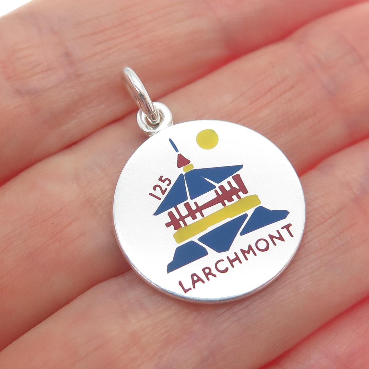 アクセサリー CHARLES THOMAE PENDANT STERLING SILVER CHARLES THOMAE 925 Sterling Silver Vintage Enamel Larchmont Charm
