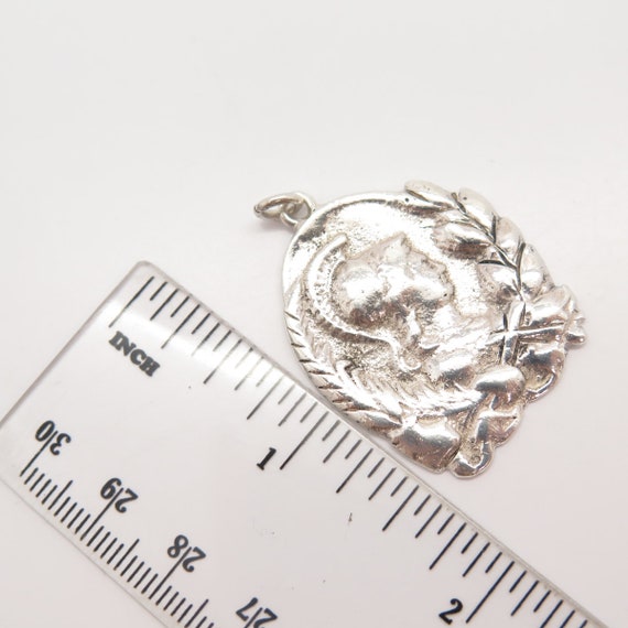 925 Sterling Silver Antique Warrior Pendant - image 2