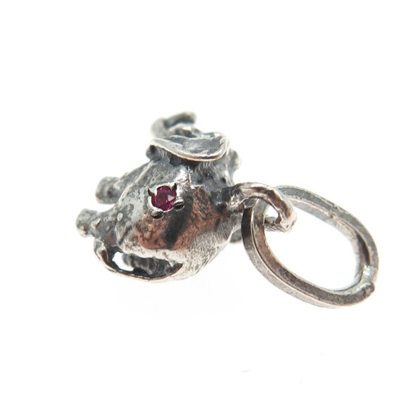 925 Sterling Silver Vintage Real Ruby Elephant Mi… - image 6