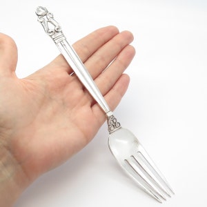 925 Sterling Silver Antique Georg Jensen Acorn Fork