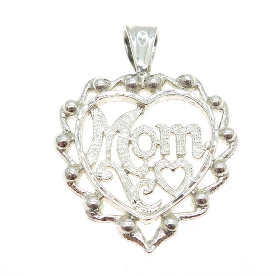 925 Sterling Silver Vintage Bolivia "Mom" Love He… - image 4