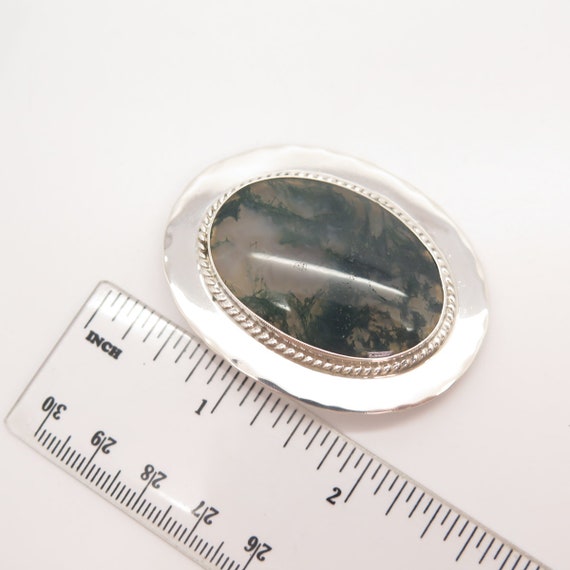 925 Sterling Silver Vintage Real Large Agate Gems… - image 4