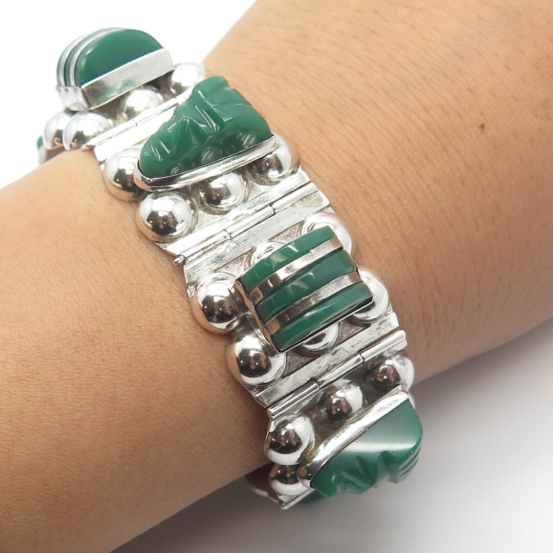 アクセサリー vintage Mexican jewelry silver bracelet Mexico 925 Silver Barbell-shaped Metal Ball Chain Vintage