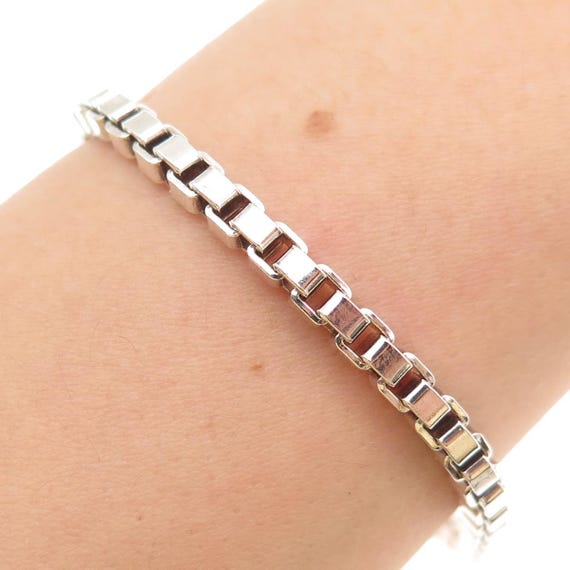 Tiffany & Co. 925 Sterling Silver Vintage Venetian Link Bracelet