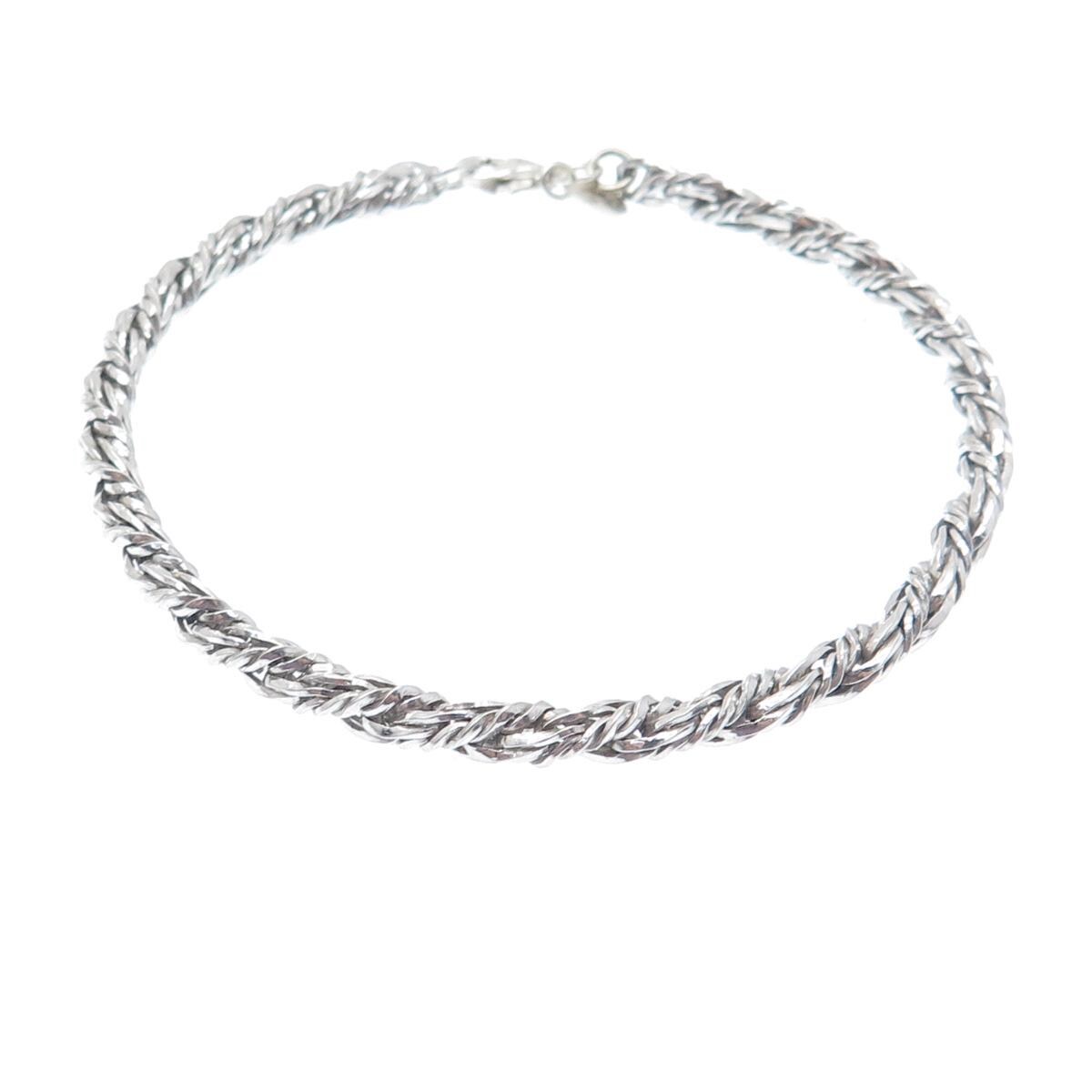 DYADEMA 925 Sterling Silver Vintage Italy Twisted Rope Link