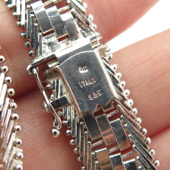 アクセサリー Vintage Bracelet/Made in Itaiy 925 Sterling Silver Vintage Italy Box Link Bracelet 7.75