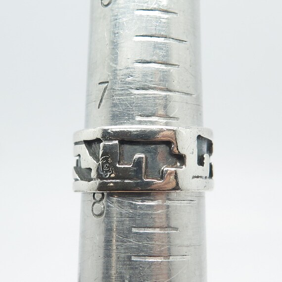 925 Sterling Silver Vintage Mexico Maze Band Ring Size 7.75 - Etsy