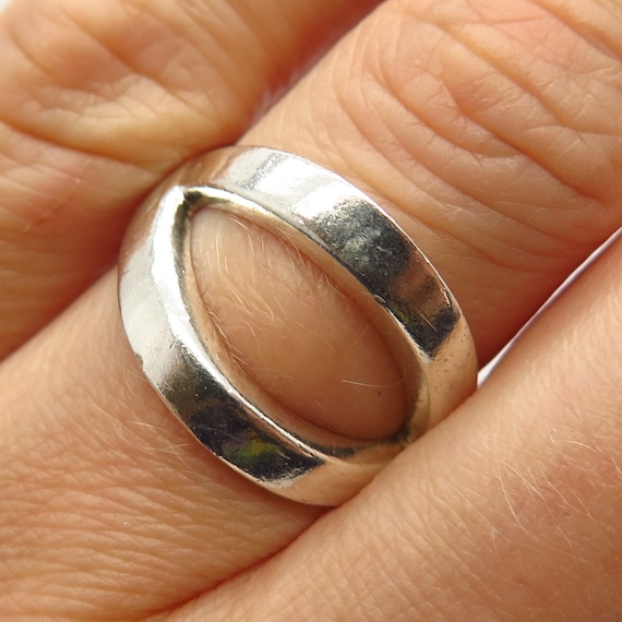 925 Sterling Silver Vintage Crossover Design Ring… - image 2