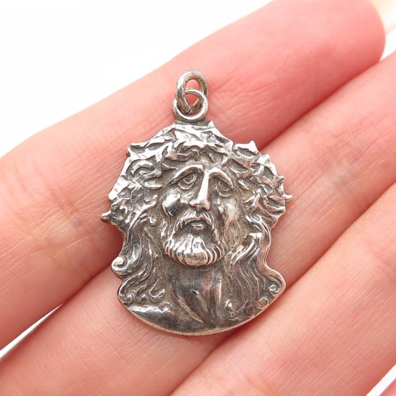 925 Sterling Silver Antique Theda Jesus Religious 