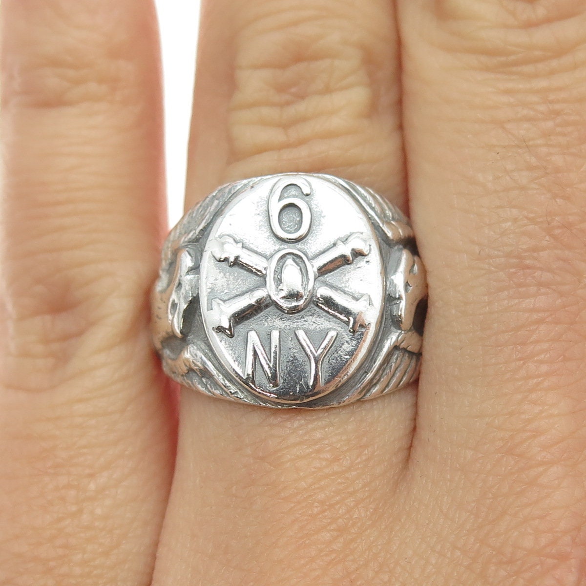 925 Sterling Silver Antique WWII US Army Recruiting Command Ring
