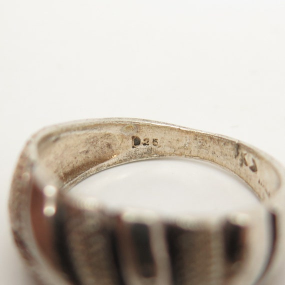 925 Sterling Silver Vintage Textured Striped Ring Size 5 - Etsy