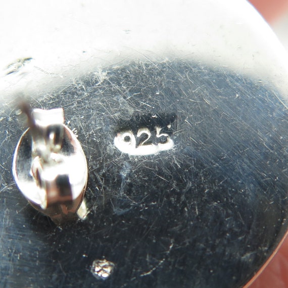 925 Sterling Silver Vintage Modernist Half Ball E… - image 7