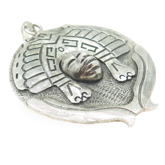 925 Sterling Silver Vintage Mexico Aztec Goddess … - image 5