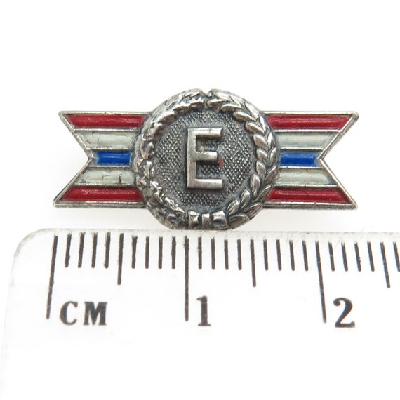 925 Sterling Silver Antique WWII Enamel Army-Navy… - image 3