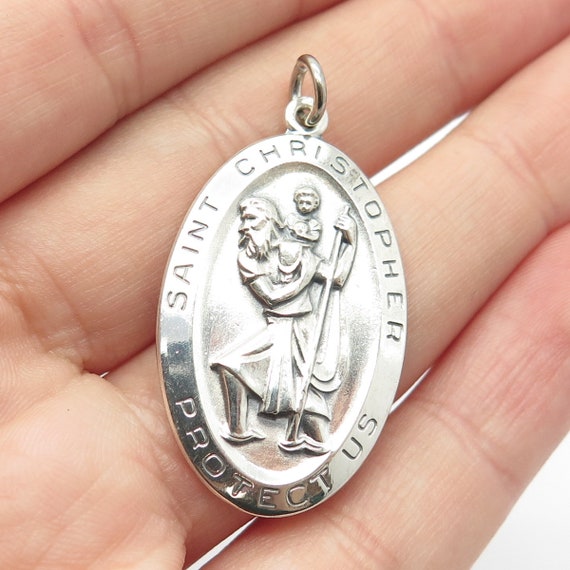 925 Sterling Silver Vintage Elco St. Christopher … - image 1