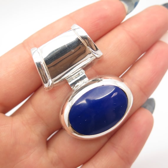 Vintage Mexican Silver Lapis Necklace925