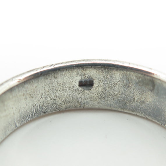 925 Sterling Silver Vintage Woven Band Oxidized R… - image 7