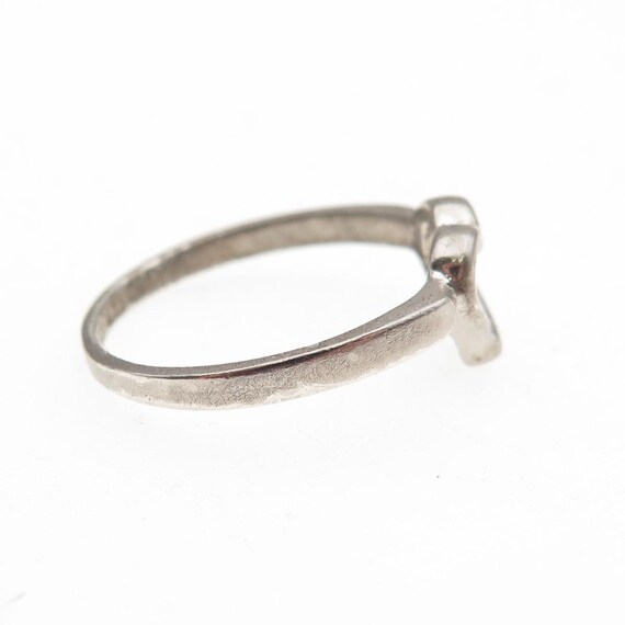 925 Sterling Silver Open Heart Ring Size 9 View 6