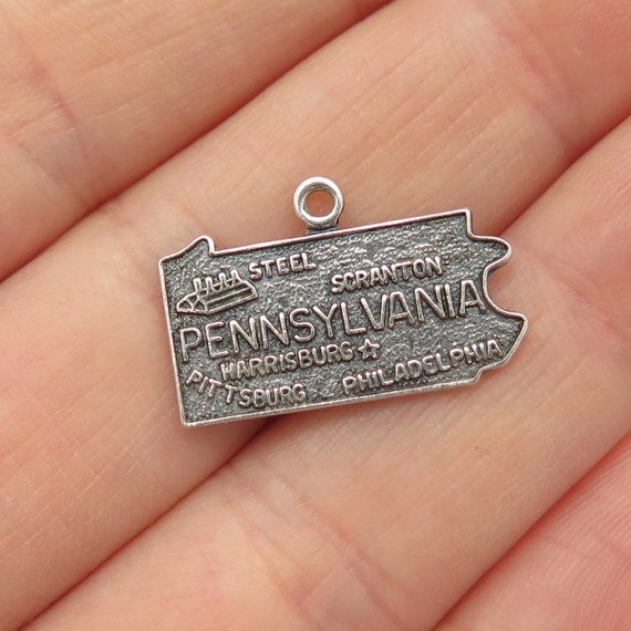 925 Sterling Silver Vintage "Pennsylvania" State … - image 1