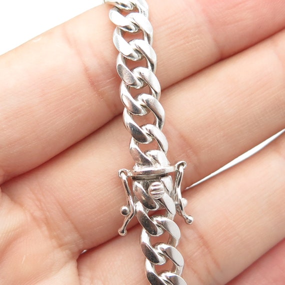 925 Sterling Silver Cuban Chain Necklace 30" - image 4