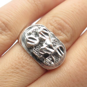 925 Sterling Silver Vintage Nugget Ring Size 7