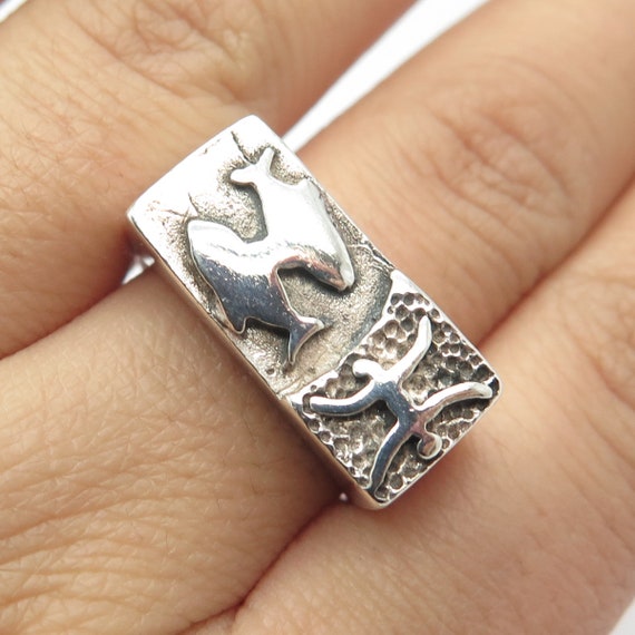 925 Sterling Silver Vintage Pisces Zodiac Sign Ba… - image 1