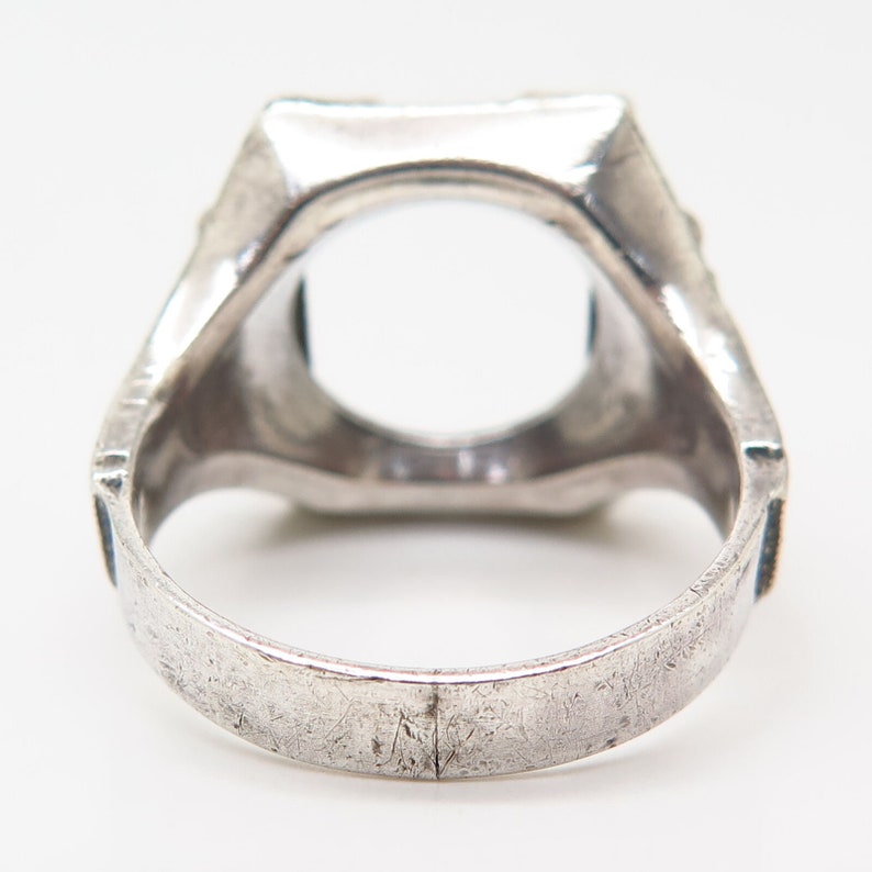 925 Sterling Silver 10K Antique Art Deco Ostby and Barton Mens Ring Size 10