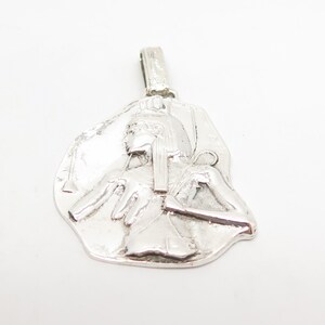 925 Sterling Silver Vintage Egyptian Theme Pendant image 4