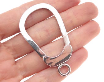 925 Sterling Silver Vintage Carabiner Key Ring Holder