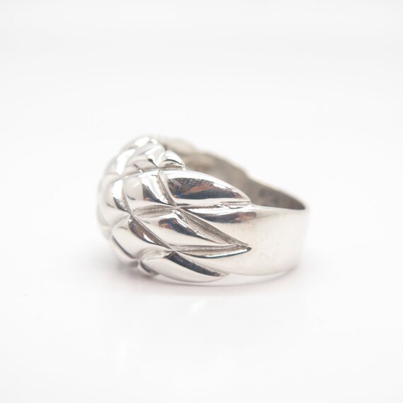 925 Sterling Silver Vintage Cage Ring Size 9.5 - image 6