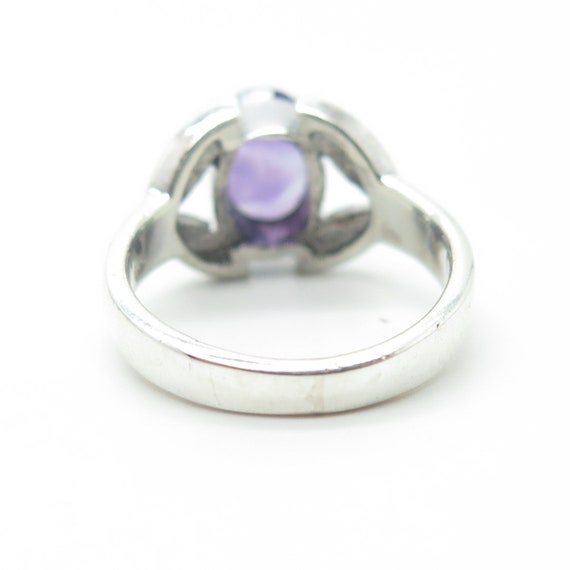 925 Sterling Silver Vintage Real Amethyst and Mar… - image 5