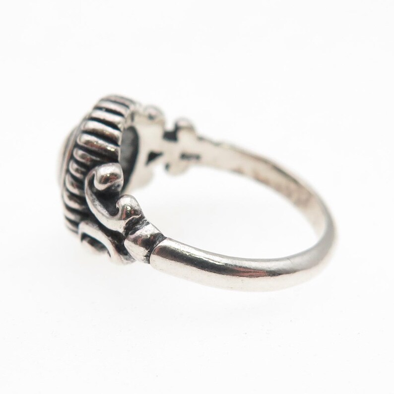 Brighton 925 Sterling Silver Vintage Modernist Oxidized Ring Size 4.75 image 4