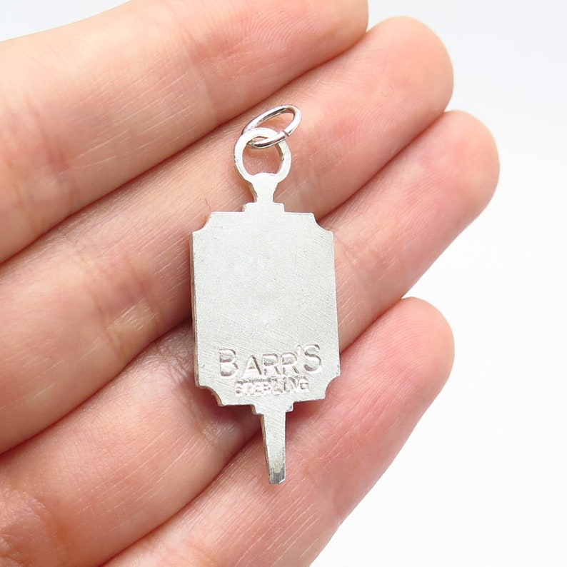 925 Sterling Silver Vintage Barr's Enamel Oxford High School Pendant 画像 2