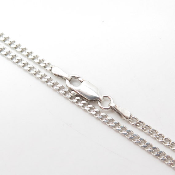 925 Sterling Silver Italy Cuban Chain Necklace 24" - image 4