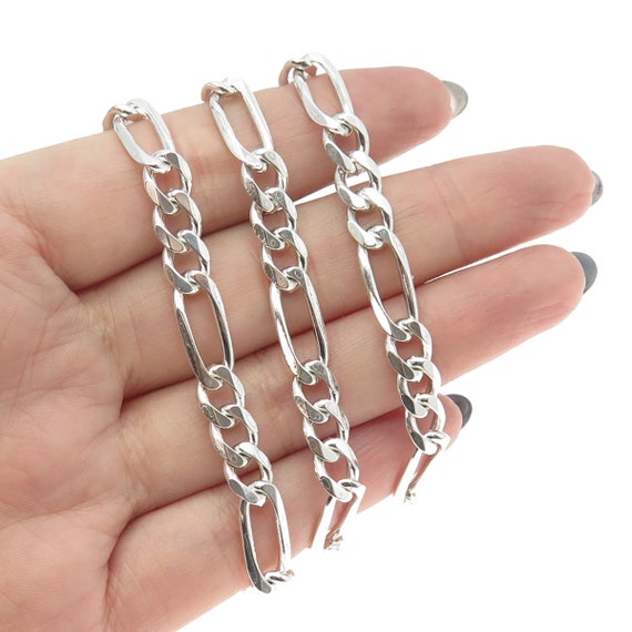 Curb Chain Pagoda Silver Chain Silver 50cm Gents Bevelled Curb