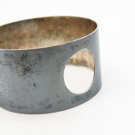 925 Sterling Silver Vintage Napkin Ring - image 5