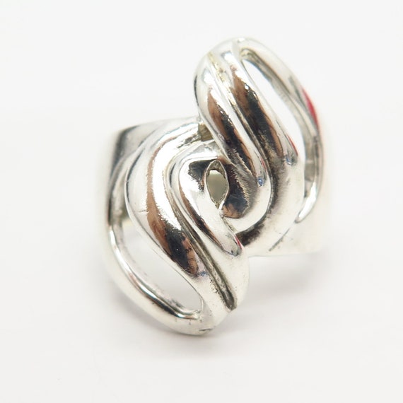 925 Sterling Silver Infinity Swirl Design Ring Si… - image 2