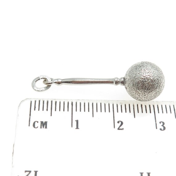 925 Sterling Silver Vintage Drop Ball Charm Penda… - image 3