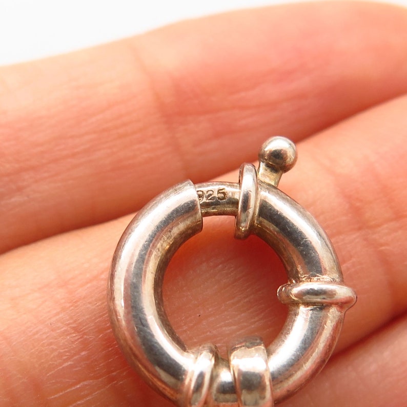 925 Sterling Silver Republica Italiana Coin Design Link Wide Bracelet 7