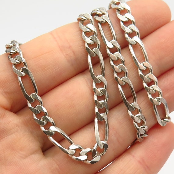 925 Sterling Silver Italy Figaro Chain 