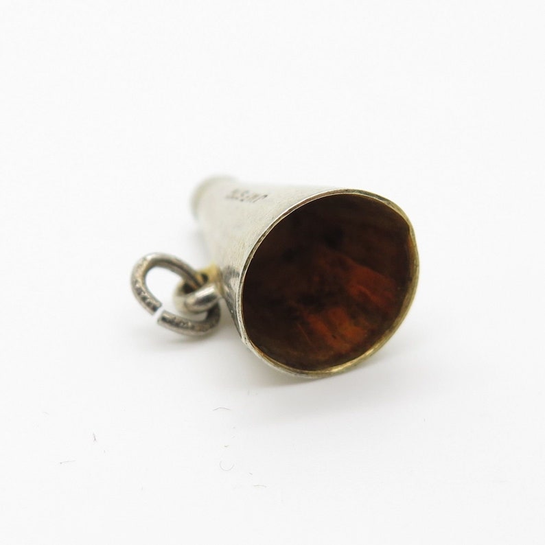 JFM STG Fisher Co Vtg 925 Sterling Silver Megaphone Small Charm