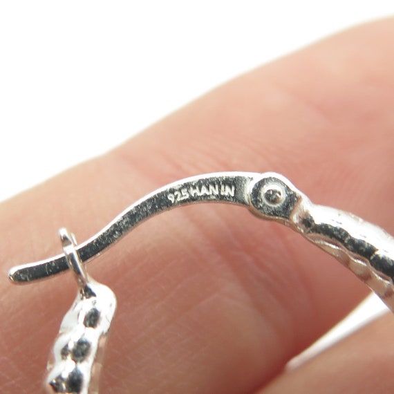 HAN 925 Sterling Silver Puffy Ribbed Hoop Earrings Etsy