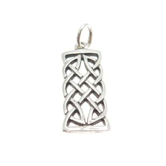 925 Sterling Silver Vintage Celtic Pendant - image 4