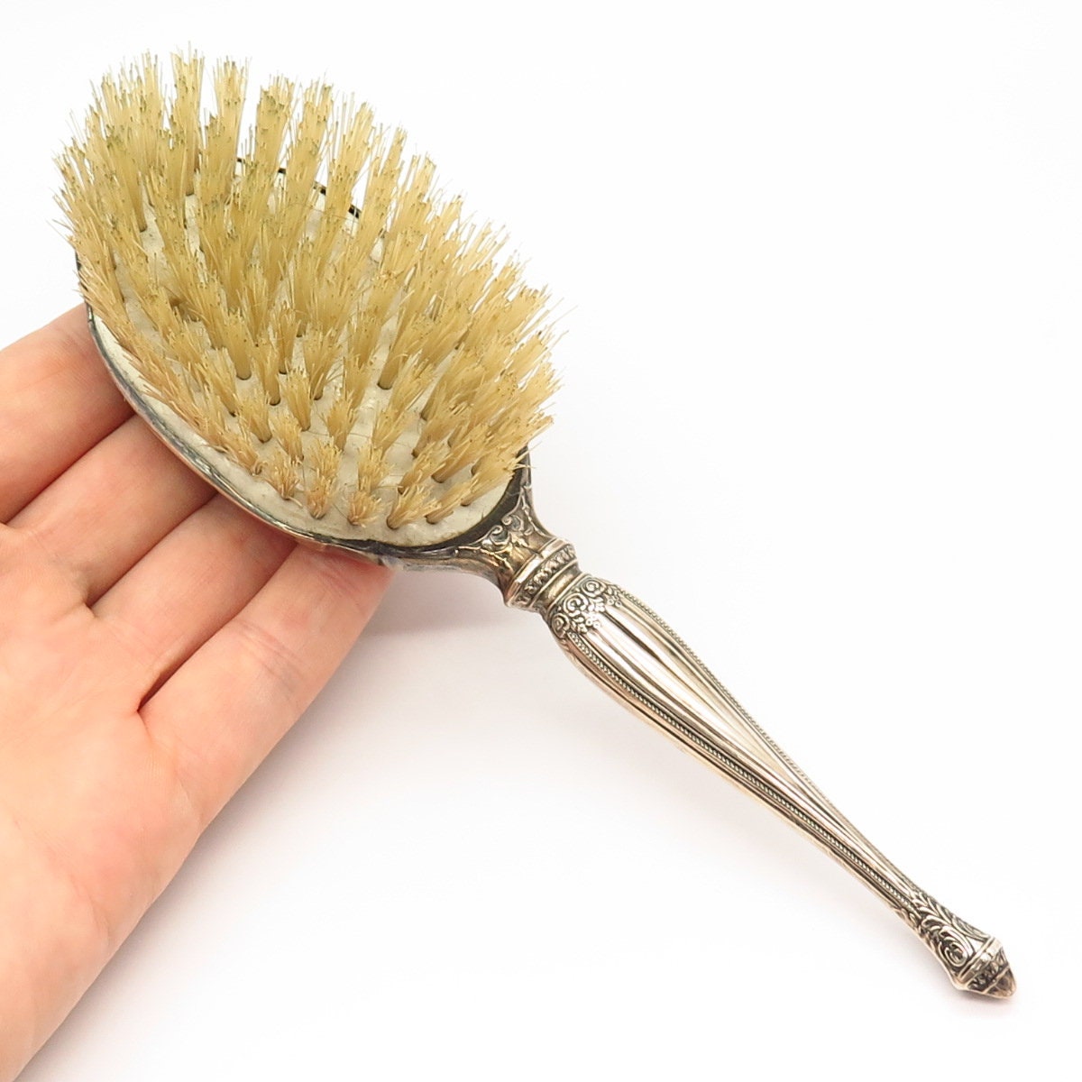 925 Sterling Silver Antique Victorian Hair Brush Etsy UK