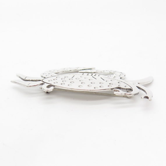 925 Sterling Silver Vintage Mexico Crab Pin Brooch - image 3