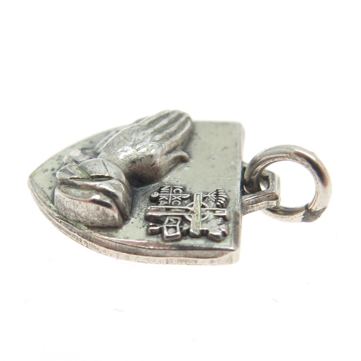 HAYWARD 925 Sterling Silver Antique Hands in Prayer Presbyterian 