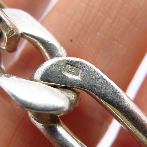 925 Sterling Silver Elongated Cuban Link Bracelet… - image 5